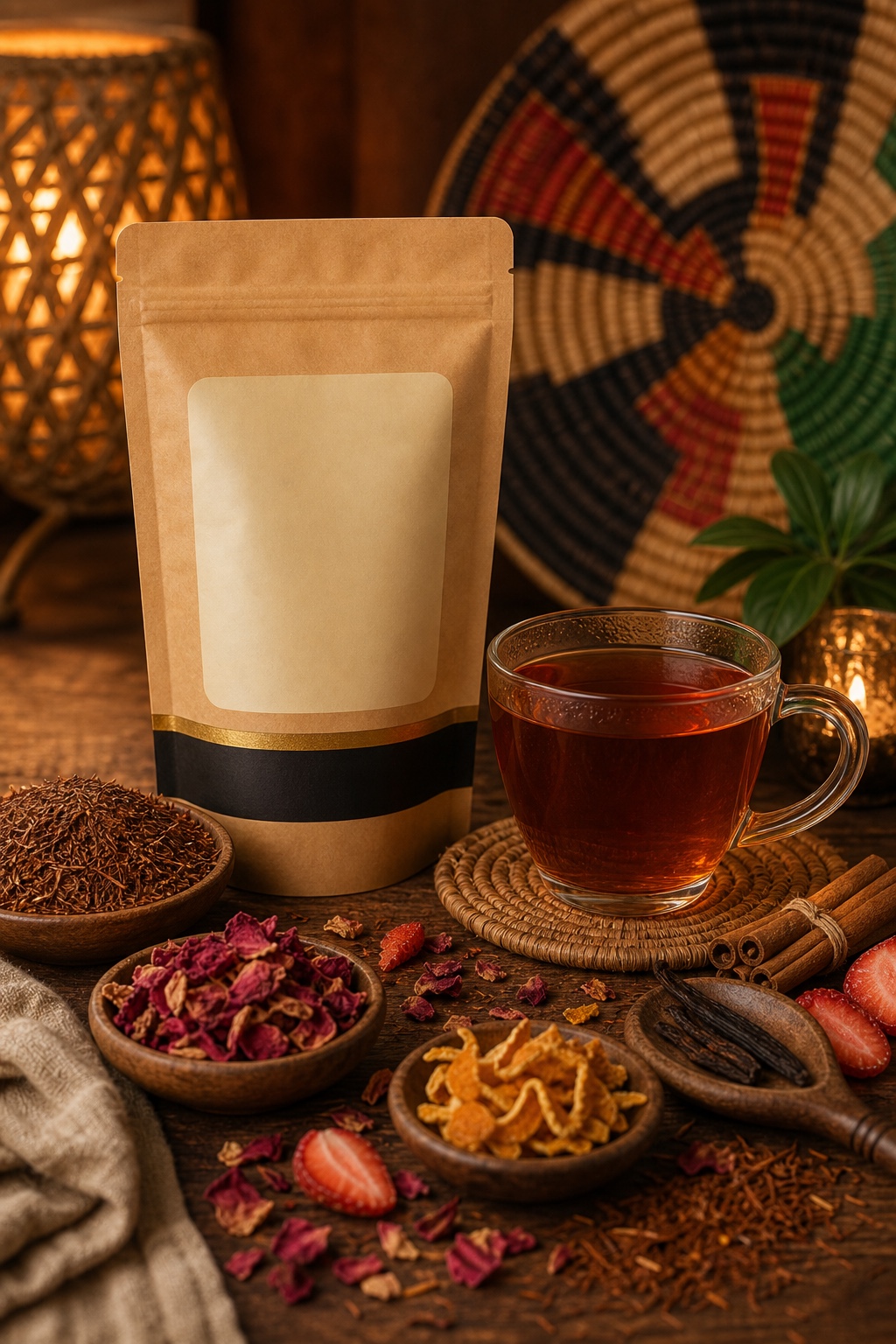 Evening Rooibos Petals strawberry dessert tea