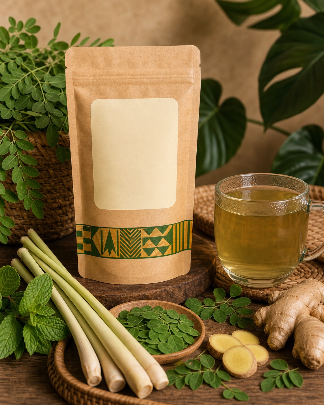 Moringa Mint Flow lemongrass herbal tea