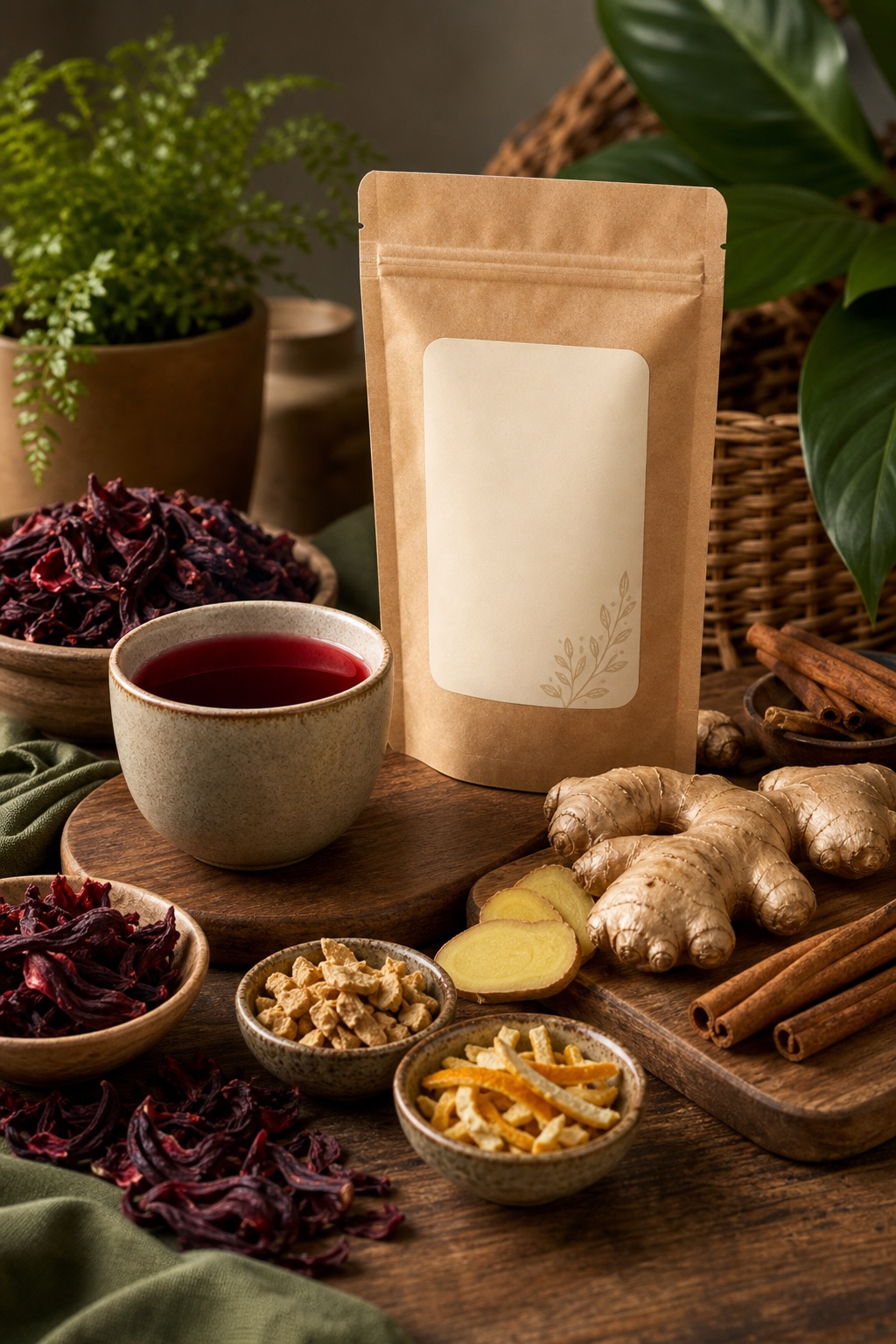 Sorrel Ginger Bloom ruby hibiscus ginger herbal tea